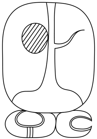 14Th Maya Month   K'Ank'In Coloring Page